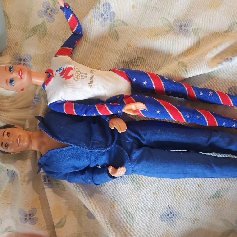 Blue and Red Doll Set